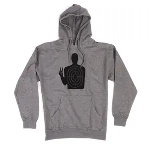 Habitat Skateboards Mens Pullover Hoody Sweatshirt Target Practice Grey