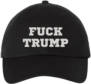 Fuck Trump Embroidered Dad Hat | Anti-Trump Adjustable Cotton Political Statement Baseball Cap