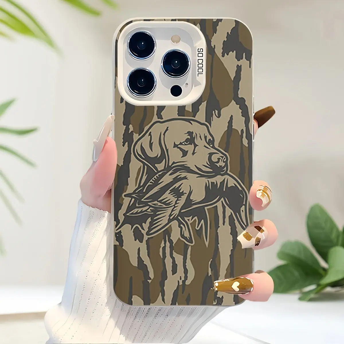 Silver Color Camouflage Tpu Protective Phone Case for iPhone 6/7/8/x/XS/XR/XS Max, Anti-Drop Shockproof Full Coverage, Gift for Women and Girls, Casing, Cellphone Protector