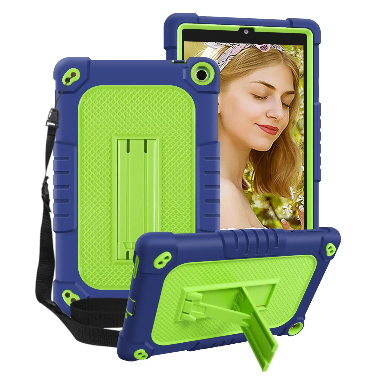 Mignova for Walmart Onn 8 8 inch 2022 Tablet Case Rugged Protective Case Kids Girls Friendly Armor Case Cover Built in Kickstand/Shoulder Strap for Walmart Onn 8 2022 Model 100071483