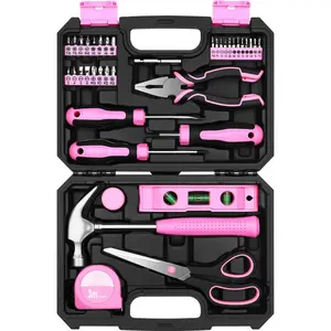 Hand Tool Set for Women: Pink Toolbox Set for Home Repair, Womens Tool Kit for All Purpose 42 Piece 10in1toolkitdrillsetcomprar tool  kit