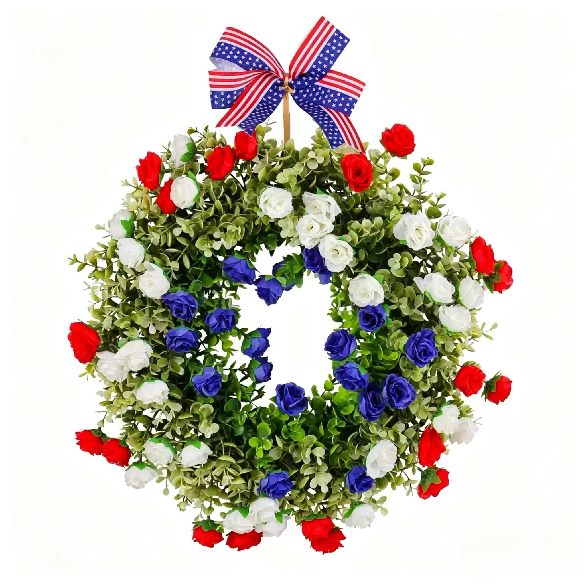 Independence Day Embroidered Ball Wreath 2