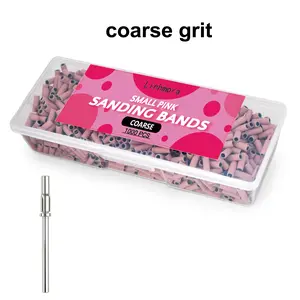 Linhmora 1000 Pcs 3mm Sanding Bands - Coarse Grit | Single Grit Per Box | Bulk Nail Drill Bits for Salon | USA Stock