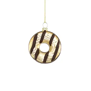 Fudge Striped Cookie Glass Ornament