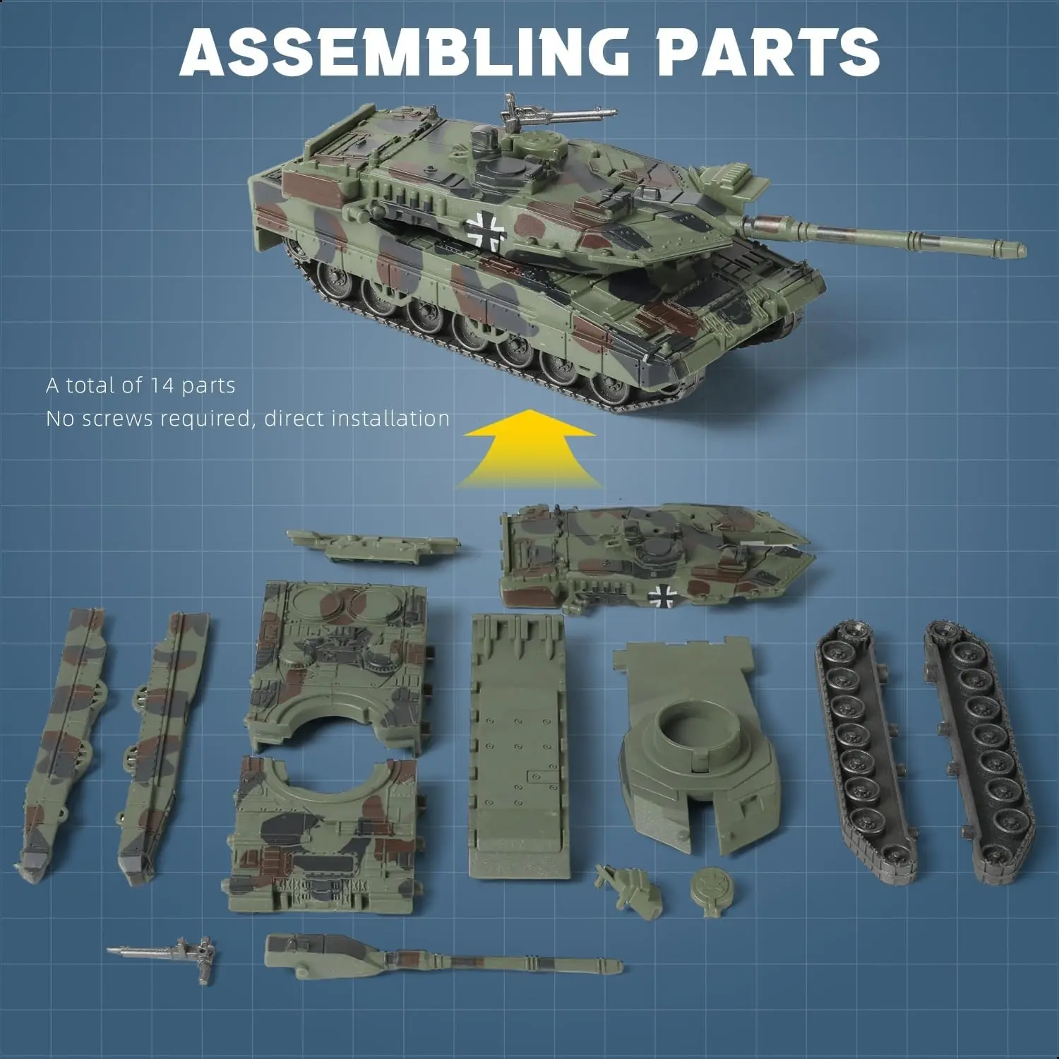 Bao-2 Plastic Model Tank Kit, DIY Building Model Assembly Collectible Toy, Ideal Holiday Gift for Hobbyists, High-Quality Plastic Construction