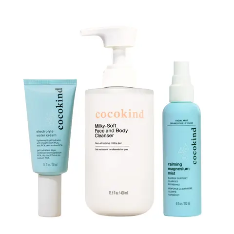 [cocokind] Everyday Routine Essentials | 3-Piece Routine Skincare Set | Cleanser + Mist + Moisturizer | Cleanse & Calm & Hydrate
