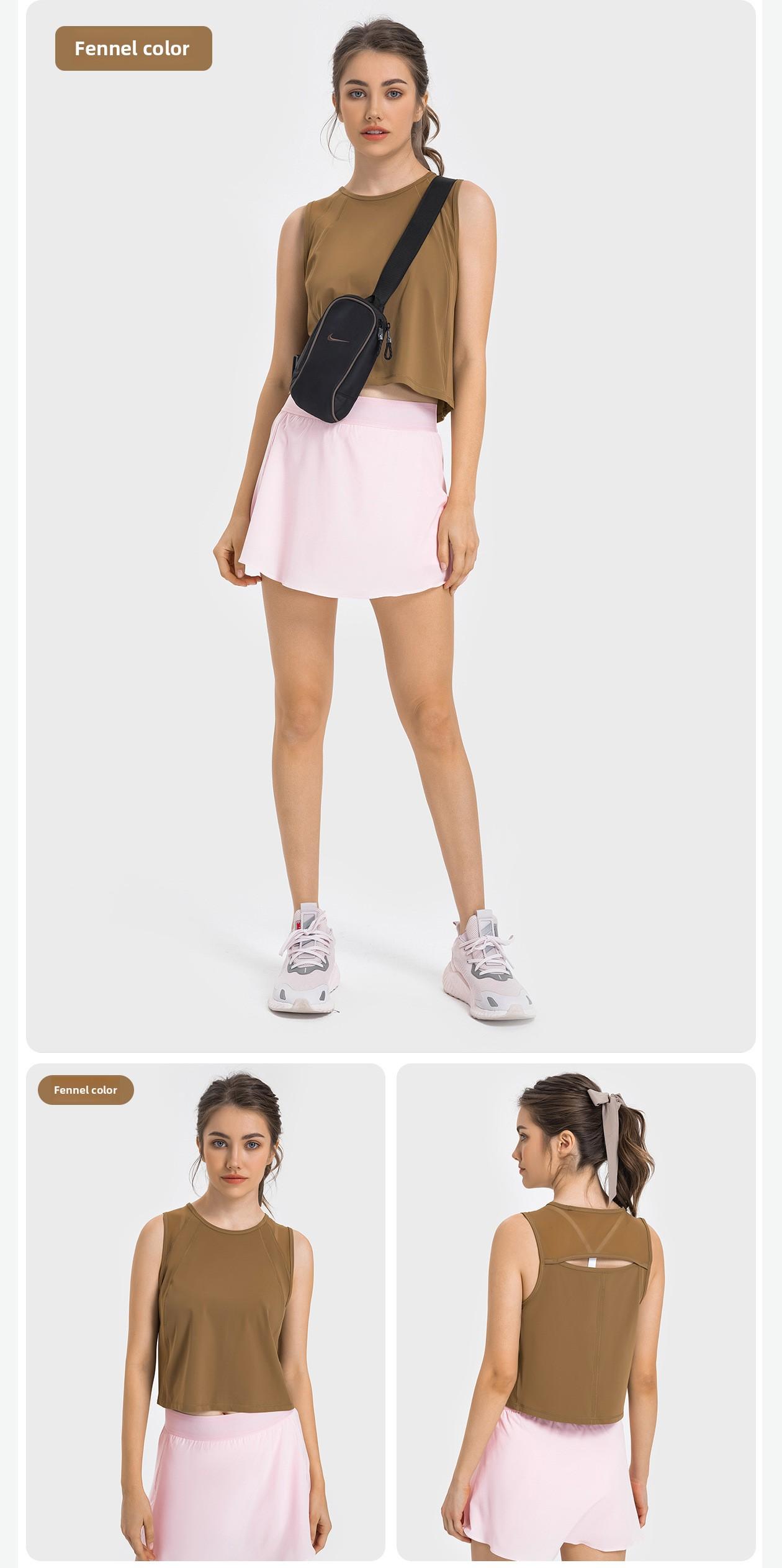 New Sleeveless Crop Tank Top, Sexy Hollow Out Design, Quick-Dry Breathable Yoga & Sports Casual Wear