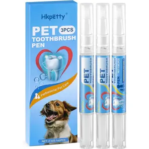 3PCS Pet Toothbrush Pen,Teeth Brightening Pen for Dog-Pet Dog/Cat Teeth Cleaning Pen for Dental Care,Dogs Cats Natural Plants Tartar Remover Tool