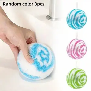 3pcs Soft Desktop Cleaning Balls, No Shedding Cleaning Tools, Bathroom Sink Brush, Kitchen Multi-Function Cleaner, Gentle on Surfaces