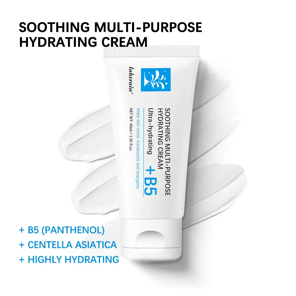 Vitamin B5 Repair Moisturizer Cream - Daily Gentle Hydrating Facial Lotion for Sensitive Dry Types, Soothes Redness & Flaky Texture, Strengthens Skin Barrier, Light & Non-Greasy