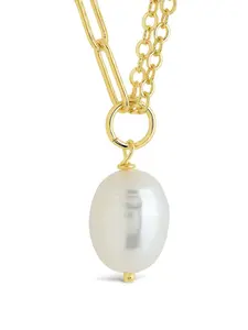 River Pearl Drop Chain Necklace