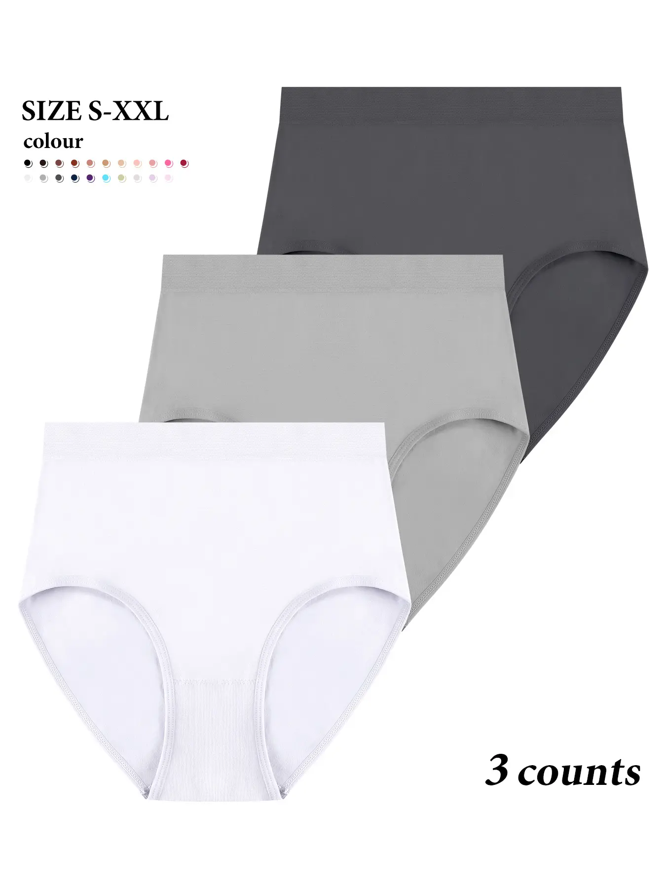 dark gray + light gray + white.