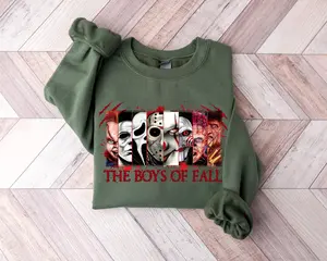 The Boys Of Fall Sweatshirt, Scary Horror Movie Halloween, Boys of Hell, Spooky Halloween Sweater, Spooky Horror Characters Casual Crewneck