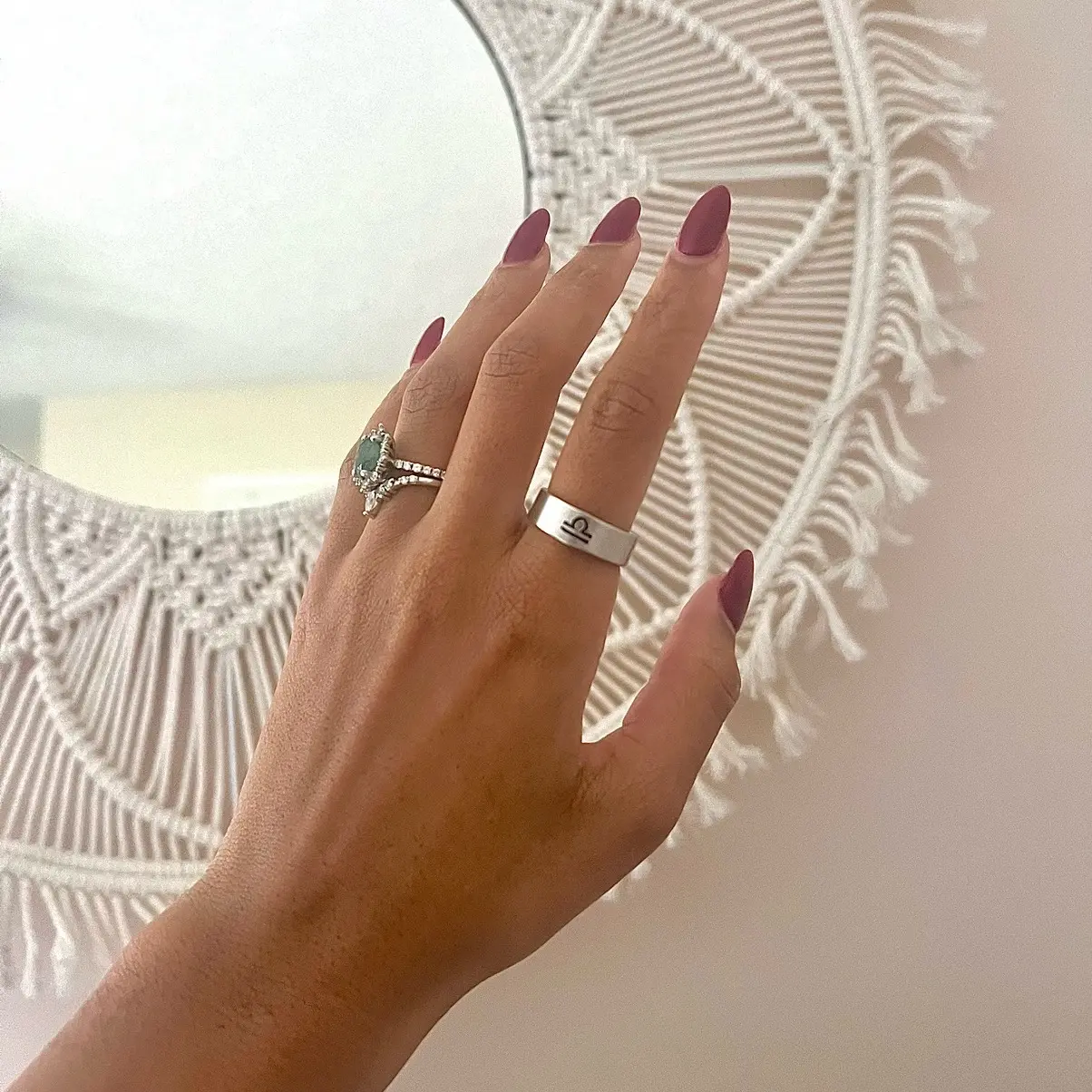 Personalized Zodiac Sign Aluminum Rings - Simone's Little Shoppe