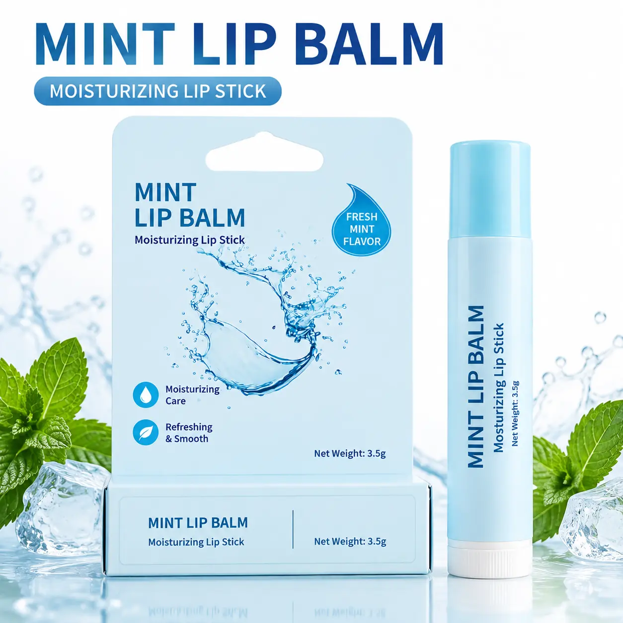 Moisturizing Lip Balm Stick, Hydrating Lip Care for Soft & Smooth Lips, Refreshing Original Flavor, Nourishing Daily Lip Care Essential, Portable Lip Balm for Women & Men