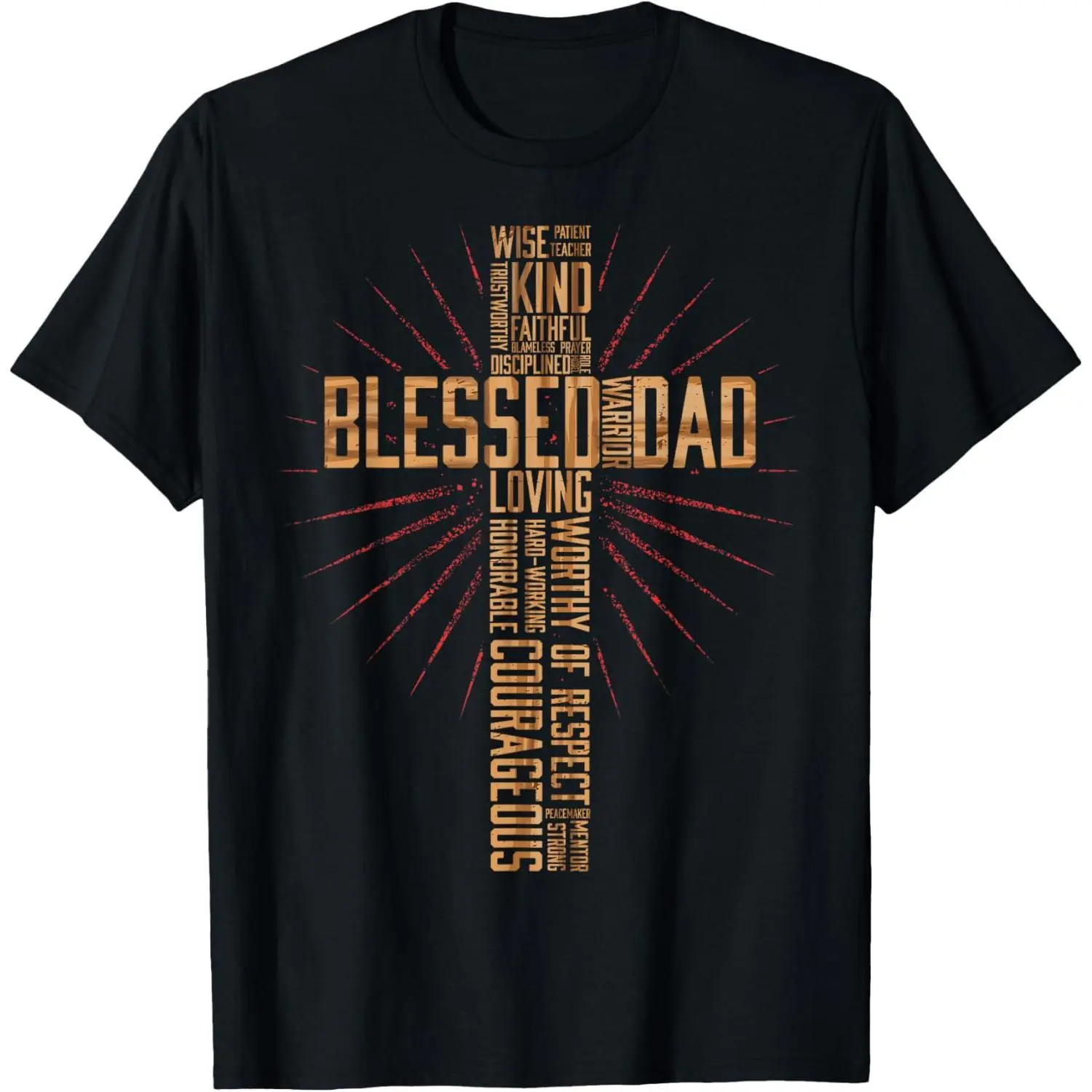 BLESSED DAD 's Day Dad Husband Blessed Dad Christian T-Shirt 25627Father's Day Gift