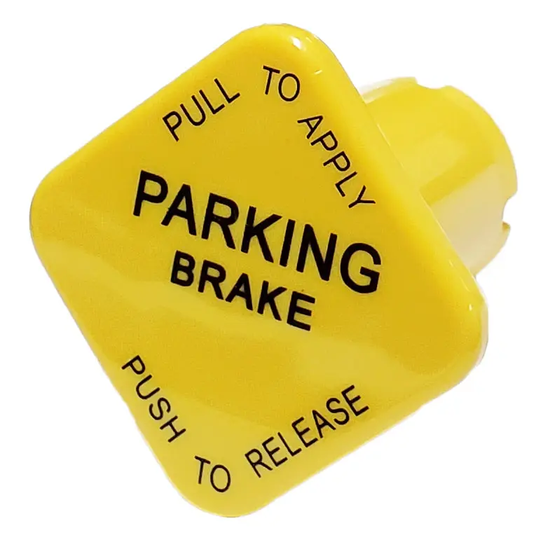 Torque Yellow Parking Brake Knob for Mv-3 Push-Pull Dash Valve | Replaces Bendix 298818 for Semi Trucks (TR298818)