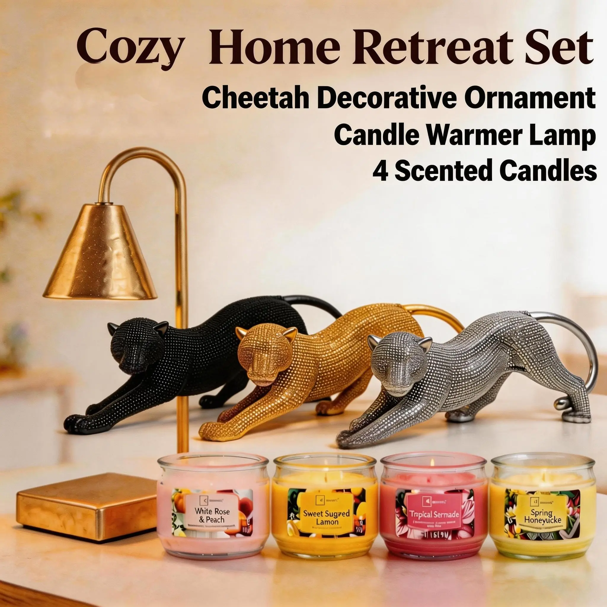 3PCS Cheetah ( Gold + Black + Silver )