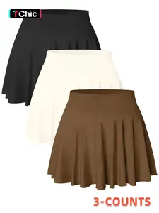 Women's Solid Color Skirt, Casual Comfy Breathable Skirt for Daily Wear, Ladies Bottoms for All Seasons, Skirts for Women, Going Out Bottoms