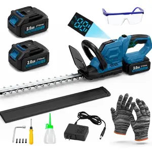 【FathersDayGift】SEEVOLX Cordless Shrub Trimmer, Handheld Electric Hedge Trimmer, 600mm Blade, 2x3.0Ah Batteries,Lightweight for Lawn Hedge Garden Yard Maintenance fathersdaygift