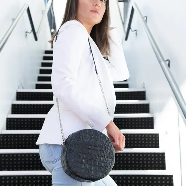 Circle Crossbody Purse - Classic Black