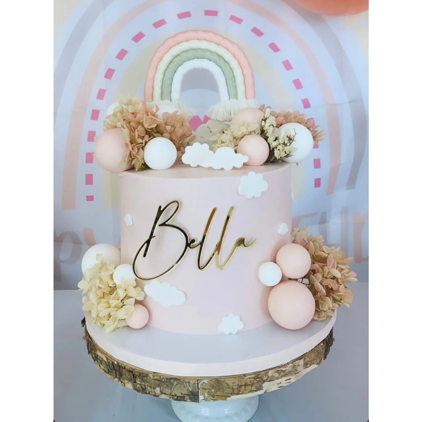 Name cake charm • personalized cake charm • minimalist cake charm
