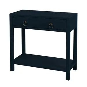Lark 30" Wood 1-Drawer Nightstand in Navy Blue 5675291