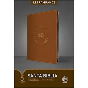 Biblia RVR60, Edición Zíper Con Referencias, Letra Grande Cafe