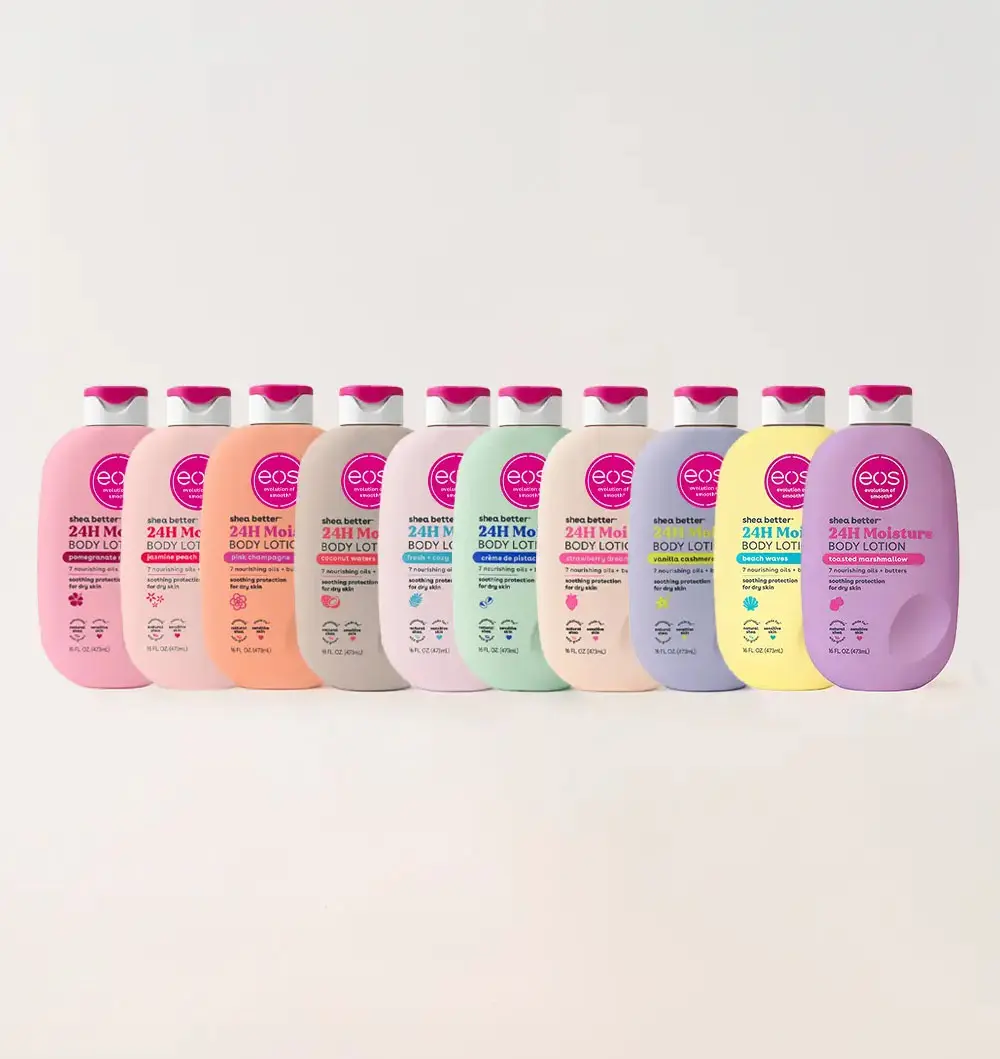 eos Shea Better Body Lotion Vanilla Cashmere, 24-Hour Moisture Skin Care, Lightweight & Non-Greasy, Natural Shea, Vegan, Vanilla Body Lotion, 16 fl oz
