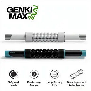 【Father's Day Gift】GENKI MAX Handheld Electric Rolling Deep Tissue Massager, 5-Speed Rotation & 10 Custom Massage Modes, Ultra Long Lasting Battery For Full Body Neck Back Leg Muscle Relaxation & Post Workout Soreness Relief summerwins