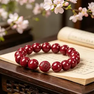 【Collection Set】8mm Cinnabar Bracelet - Chinese Zodiac Wealth Blessing Style