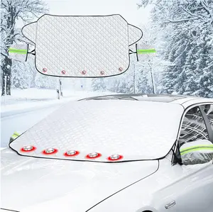58''x47'' Heavy Duty Snow Car Cover, Windshield Cover for Ice and Snow, Blocks UV Rays Heat Ice and Snow Designed for Summer/Winter Outdoor Parking, Outdoor All Season Protection Waterproof Dustproof Frostproof Car Cloth -TikTokShopBlackFriday