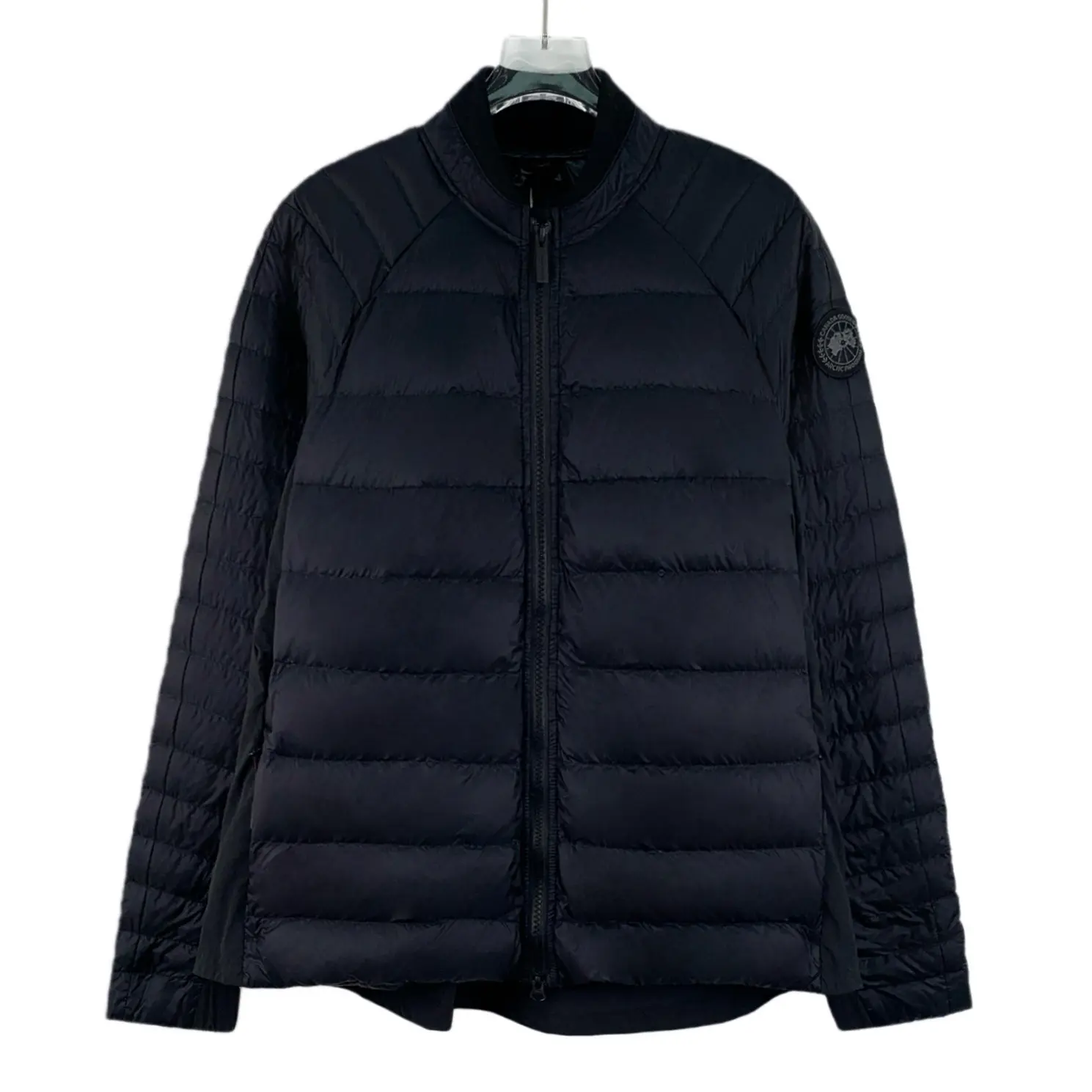 RDLT-Canada Goose Size M Black Logo Patch Stand Collar Zip Long Sleeve Roncy Down Jacket-H25676