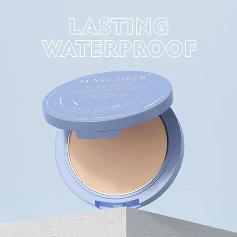 Matte Soft Focus Beauty Powder, Makeup Powder, Face Pressed Powder for Valentine's Day, Long Lasting Oil Control, Waterproof and Sweatproof, Lightweight with Mirror and Puff