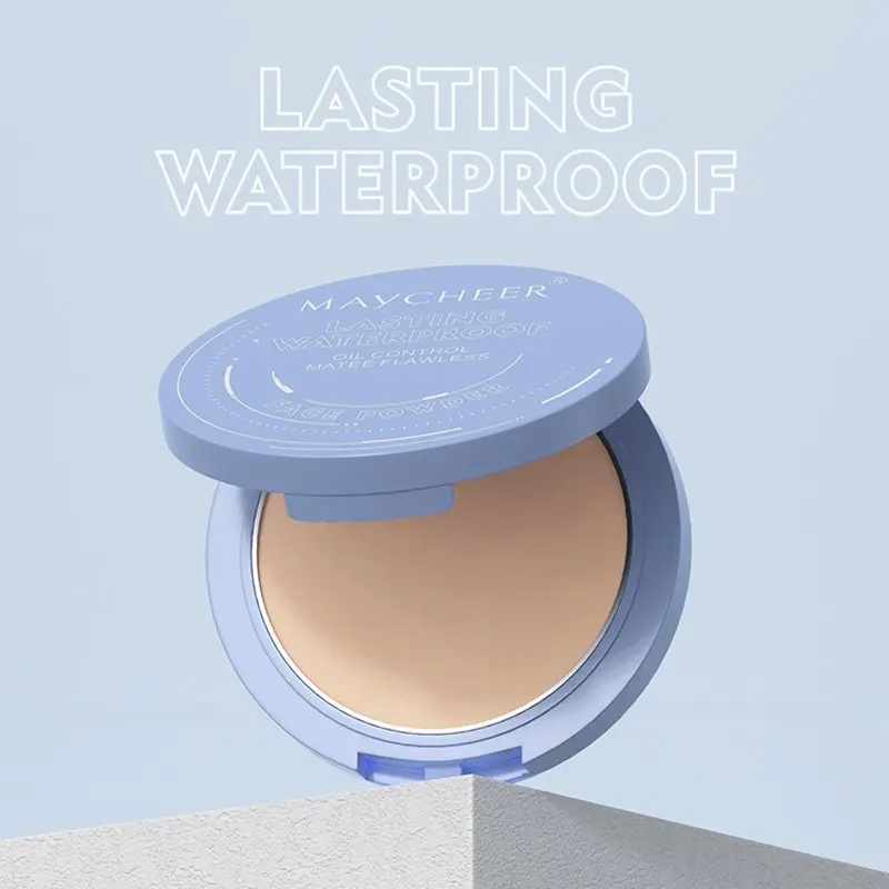 Matte Soft Focus Beauty Powder, Makeup Powder, Face Pressed Powder for Valentine's Day, Long Lasting Oil Control, Waterproof and Sweatproof, Lightweight with Mirror and Puff