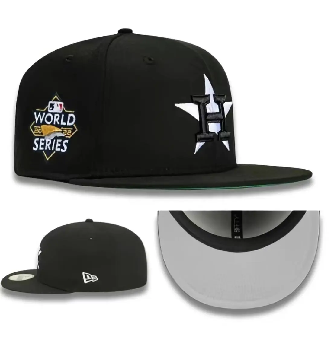 New Era 59FIFTY Houston Astros Black White H Logo Gray UV – Adjustable Unisex Baseball Hat, Retro Vintage Streetwear Look, Trucker Mesh Design, USA Urban Fashion Trend 2026, TikTok Viral Headwear