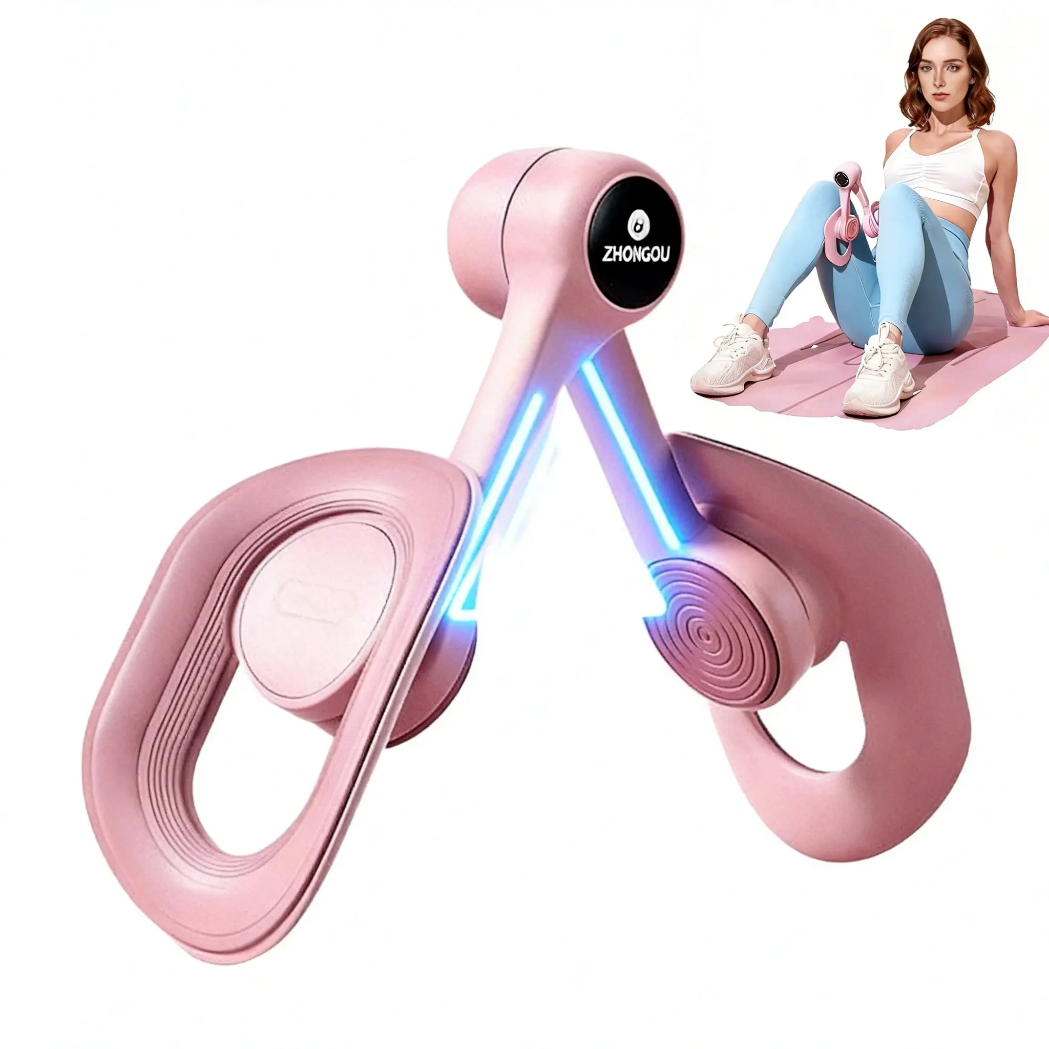 Portable Acrylic Thigh Trainer - Adjustable Resistance Tool for Home Fitness, Inner Thigh, Legs & Arms, Compact Strength Training Device for Muscle Tone & Body Shaping, Compact Shape, Multi-Muscle Target, Resistance Control