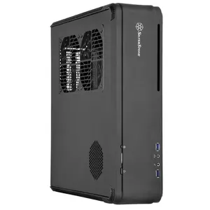 Silver Stone Technologies FTZ01B fortress Z Aluminum Unibody Mini-ITX DTX Small Form Factor SFX Computer Case - Black, 2 X Usb 3.0, Mini-Dtx Mini-Itx