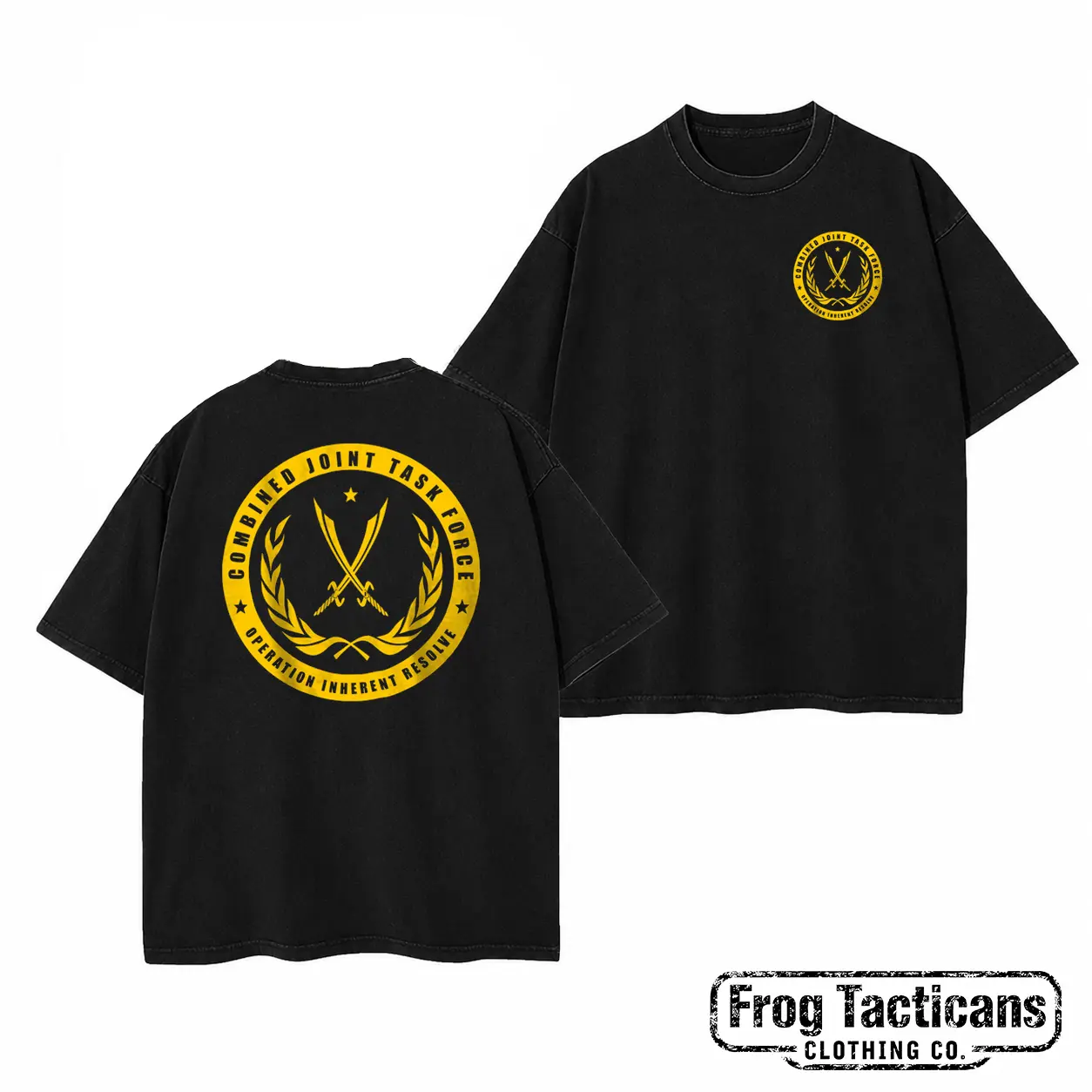 Combined Joint Task Force Operation Inherent Resolve T-Shirt Retro Tactical Military Emblem Graphic Tee