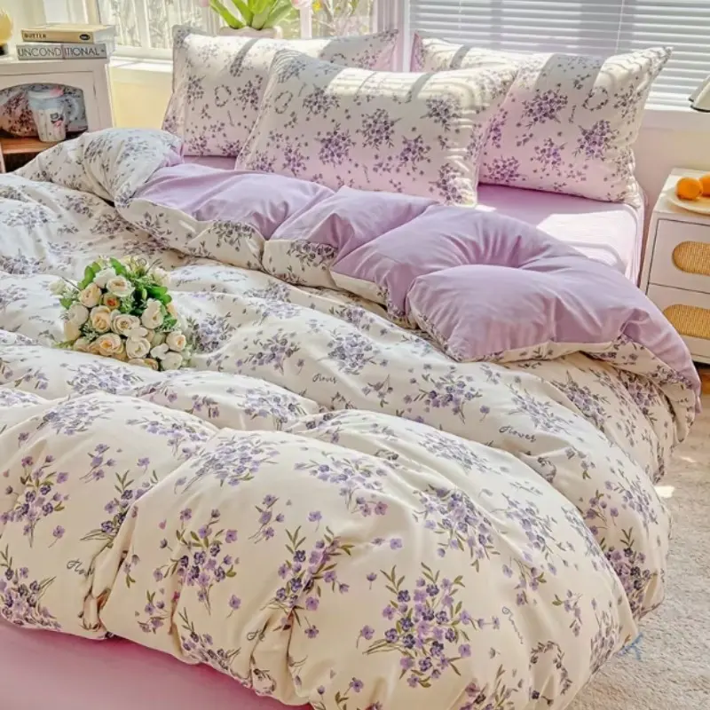3pcs Bedding Set, Style American Small Floral, 1 Duvet Cover + 2 Pillowcases, Comfortable Breathable, Soft Bedding, All Seasons Use, Duvet Cover Sets