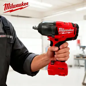 Milwaukee 900NM 1/2 Inch Brushless Electric High Power Impact Wrench for 18 Volt Battery can be used for various construction projects or heavy truck, workshop repairs.