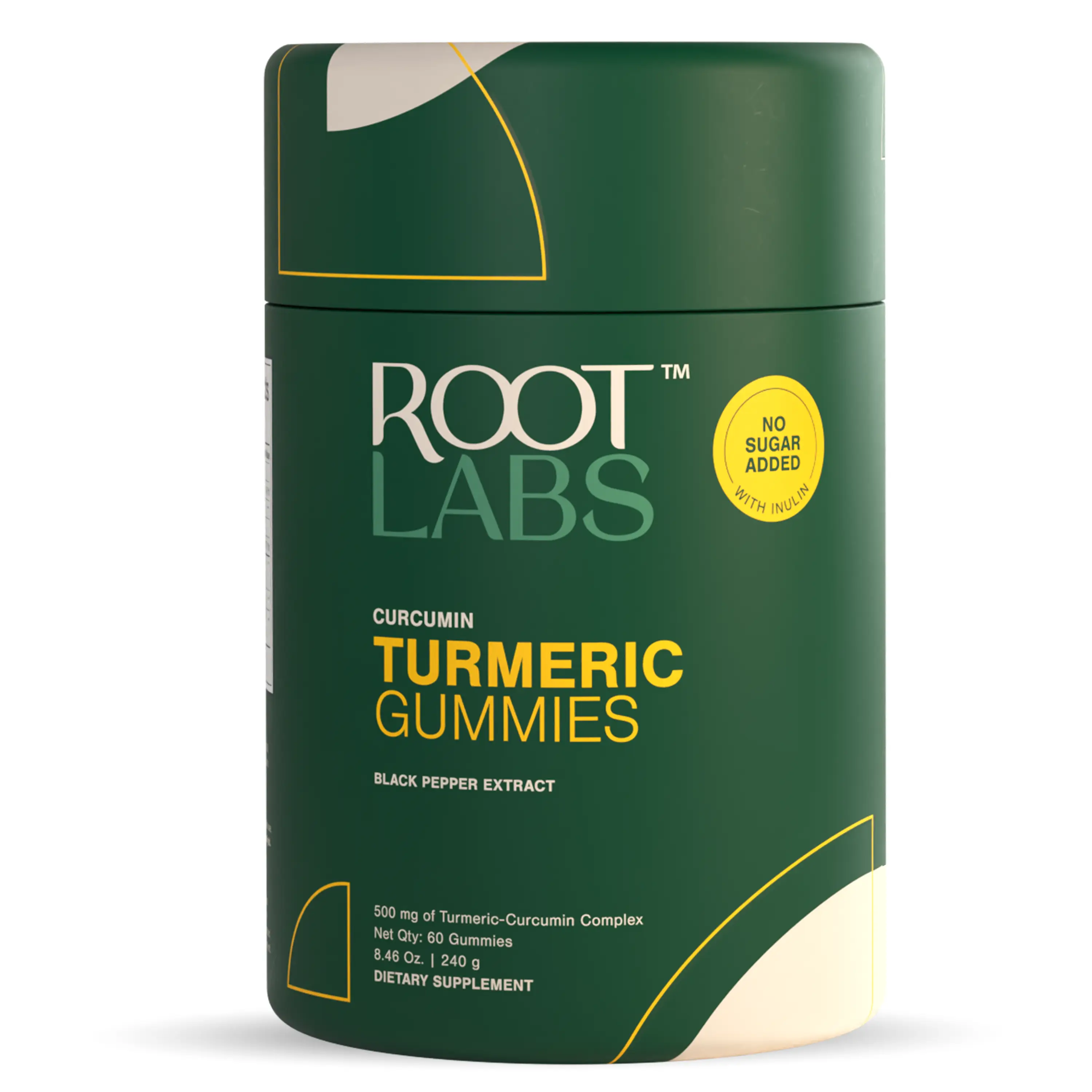 Root Labs Curcumin Turmeric Gummies | With Black Pepper | No Added Sugar | 60 In...