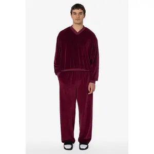 VLR445GD - Garment Dye Velour Open Bottom Sweatpants