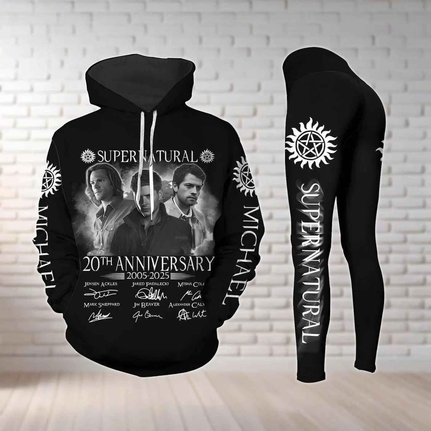 Supernatural 20th Anniversary Hoodie and Leggings, Sam Dean Castiel Outfit, Winchester Brothers Fan Clothes, Supernatural Movie Shirt