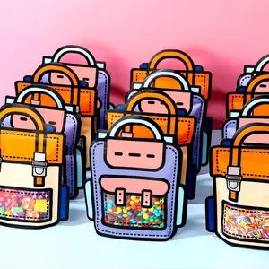 [Back to School] 20/40 Pcs Cute Backpack Shaped Gift Bag, Reusable Tote Gift Bag, Multi-scene Party Candy Gift Bag, Goody Bags, Birthday Parties, Graduation Ceremonies Gift Wrapping Bag, Party Favors Assortment