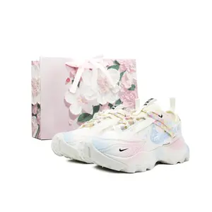 Nike TC 7900 Custom Low-Top Sneakers for Women with Slip-Resistant Comfort in Blue-Pink Color