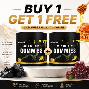 [Buy 1 Get 1 Free] Newrish Pure Shilajit Gummies-OrganicManukaHoney-Boosts Energy and Stamina-Men'sSupplement-Sports and Fitness-30 Gummies 100%Natural