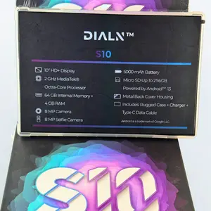 Dialn 10” 4G LTE Tablet – SIM Card Ready | Designed by a USA Company | Android Tablet