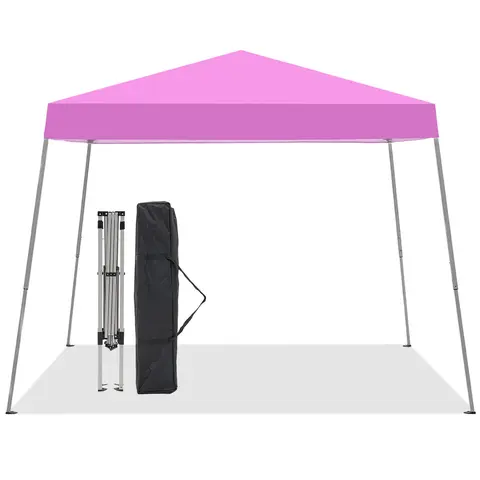 【Clearance】GDY 10×10 Pop-up Canopy Tent Slant Leg Portable Gazebo Canopy Outdoor With Carrying Bag