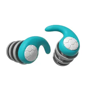 Reusable Silicone Swimming Ear Plugs, 3-Layer Design, Reusable Swim Ear Protection, Suitable for Swimmers & Water Sports Enthusiasts